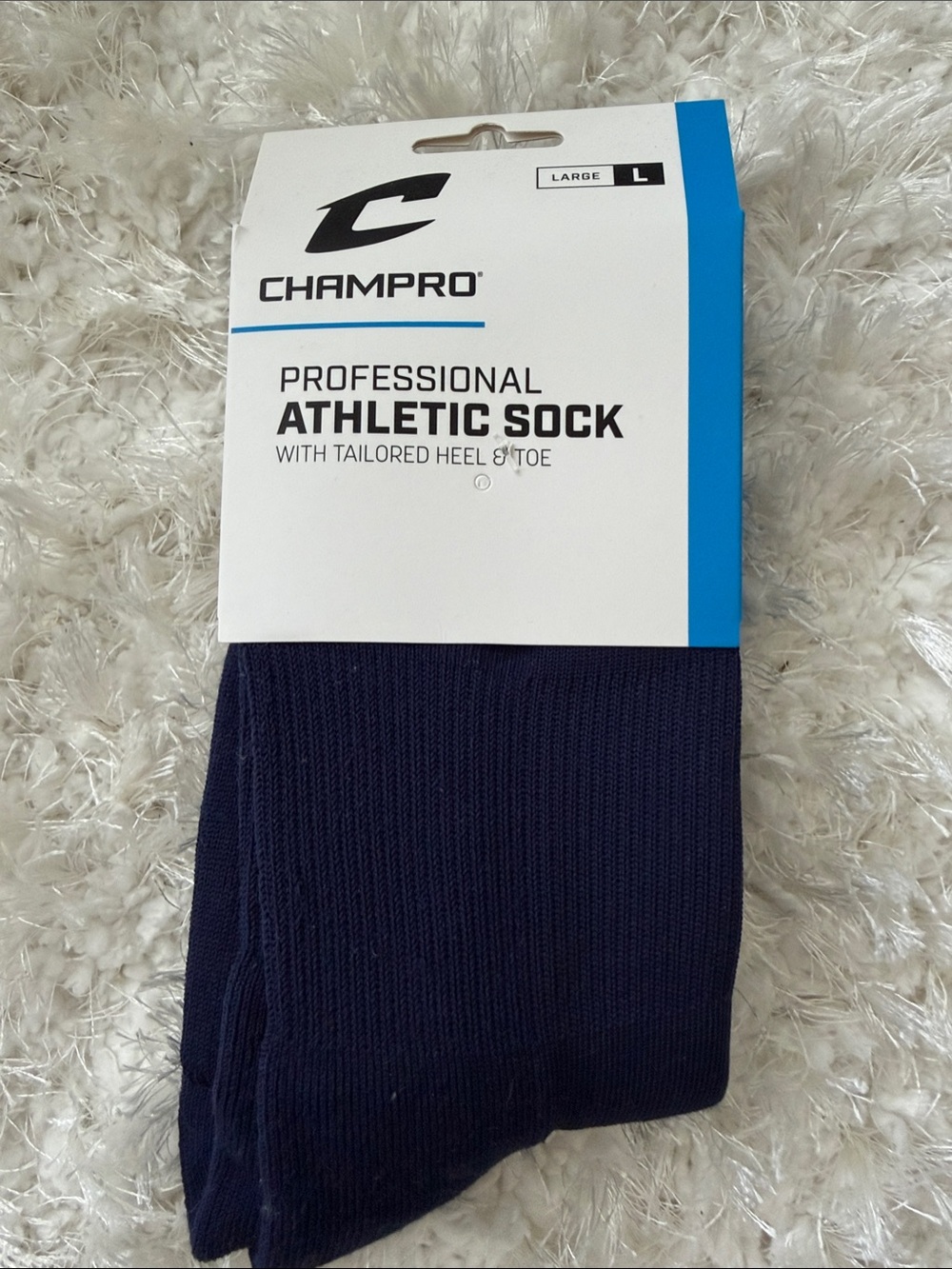 Champro Men's Professional Athletic Socks in Navy - Large